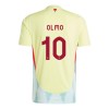 Original Fußballtrikot Spanien Dani Olmo 10 Auswärtstrikot EURO 2024 Für Herren